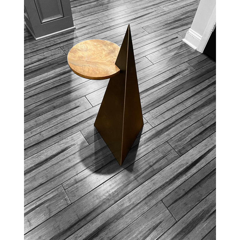 Peak/Plateau Solid Wood End Table