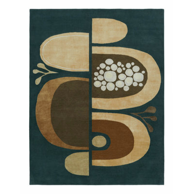 One-of-a-Kind 5'8" X 7'7" 1950s Area Rug