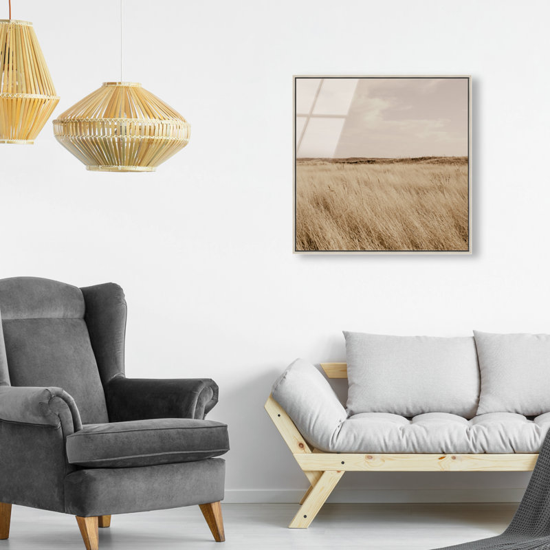 Golden Nature Print by Oliver Gal, 21" H x 21" W, Silver Floater Frame