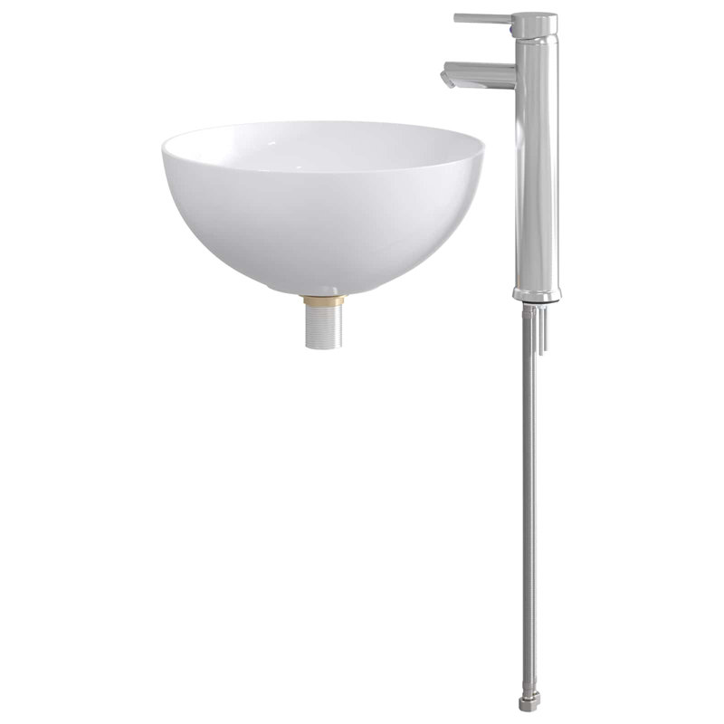 Belfry Bathroom 355mm W Metal Sink, Chrome