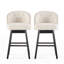 Élégant tabouret de bar pivotant avec garniture cloutée et coussin confortable pour la cuisine et le salon.