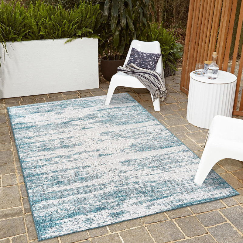 Tapis extérieur bleu iris, Rectangle 2 pi 2 po x 3 pi