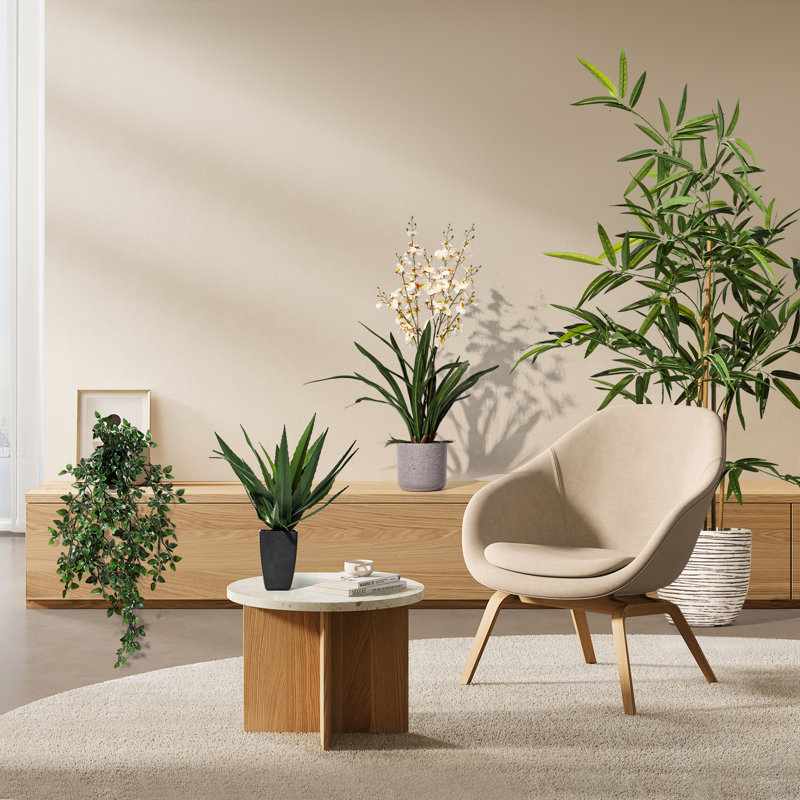 Ensemble multi-tailles de faux arbres en bambou (ensemble de 4)