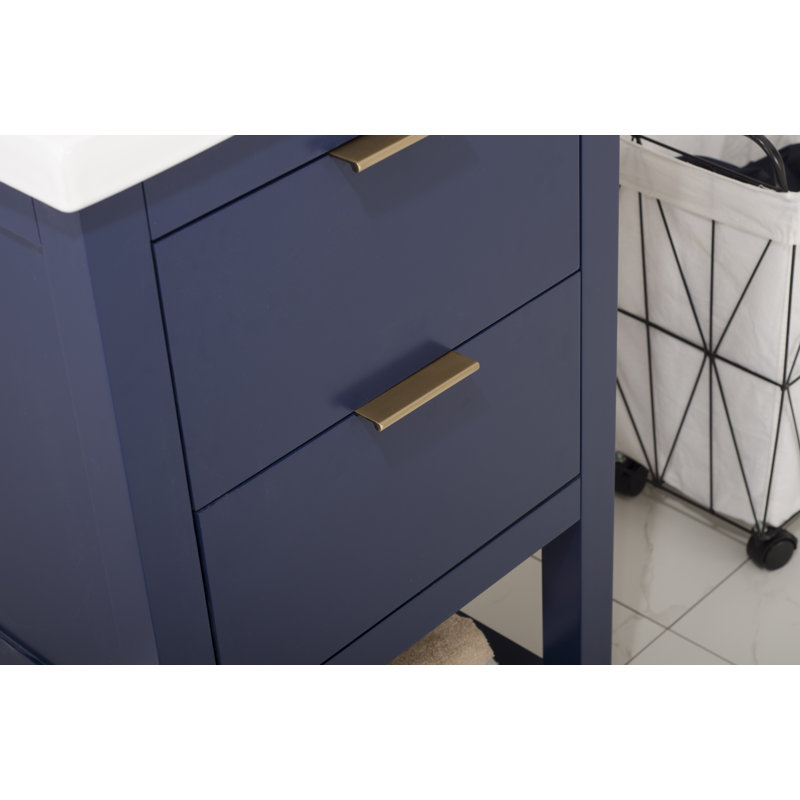 Ensemble de meuble-lavabo simple 24 po Eanes, Bleu