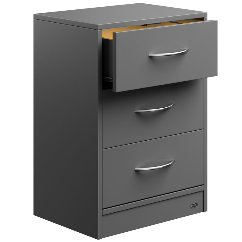 Rodica 28cm W MDF/particle Board Bedside Table, Anthracite