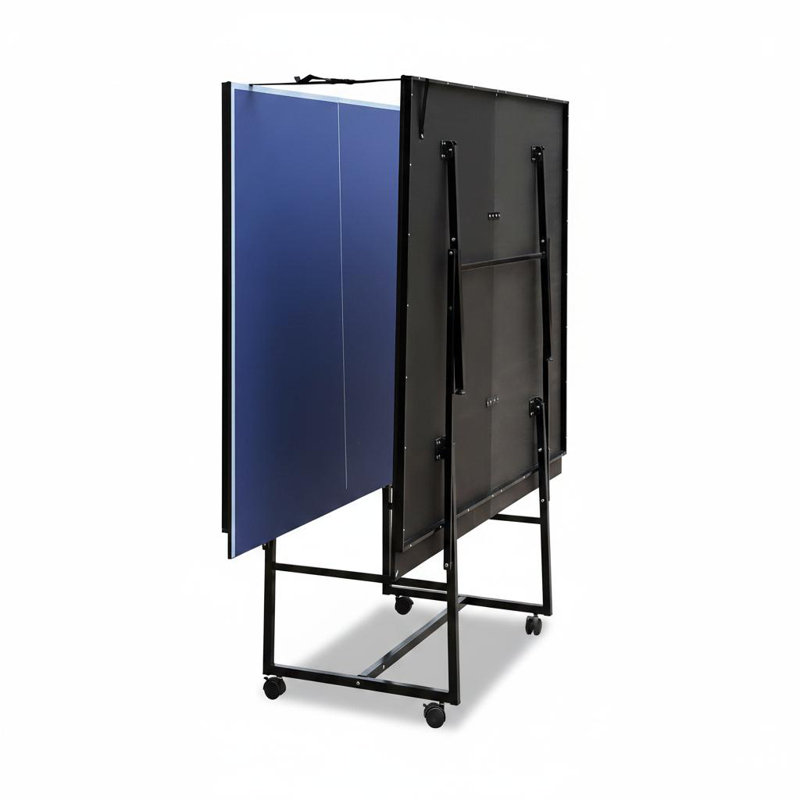 Table de ping-pong portative, 2,74 m (9 pi), pliable, pour une utilisation intérieure et extérieure. Conception portable et résistante aux intempéries avec roulettes. Filet, 2 raquettes et 3 balles inclus. Montage en 10 minutes. Mode de jeu.

