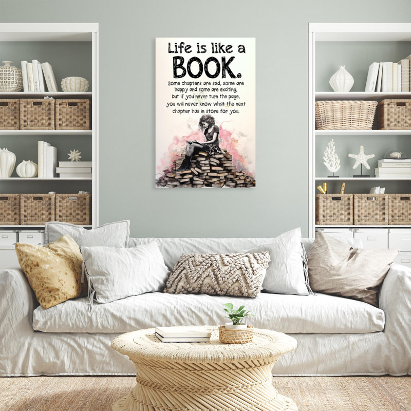 Jamyri Life Is Like A Book sur impression sur toile, H 36 po x l 24 po x P 1,25 po