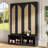 Farmhouse Widen Hall Tree With 4 Rattan Doors, Versatile 4-In-1 Seating Bench With 6 Hooks, Mid-Century Entryway Shoe Cabinet With Adjustable Shelf, Black