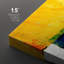 Blocs de couleur pastel jaune néon / bleu marine - reproduction sur toile 2 pièces-87607488-87607487