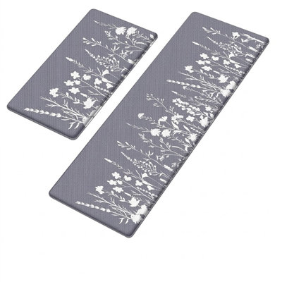 Tapis de cuisine Softercharm - [Couleur non spécifiée] - Ensemble de 2 tapis de cuisine antidérapants, antidérapants, antidérapants et résistants à l'eau pour la maison