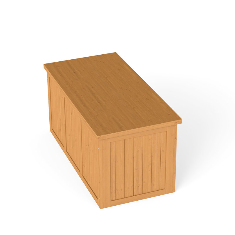67 Gallon Outdoor Wooden Storage Box With Seat And Table Top For Patio Furniture Garden Tools, 47.24 In Package Depth 23.23 Width
