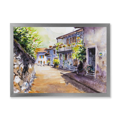«Vintage View Of Old Europe City II», reproduction sur toile