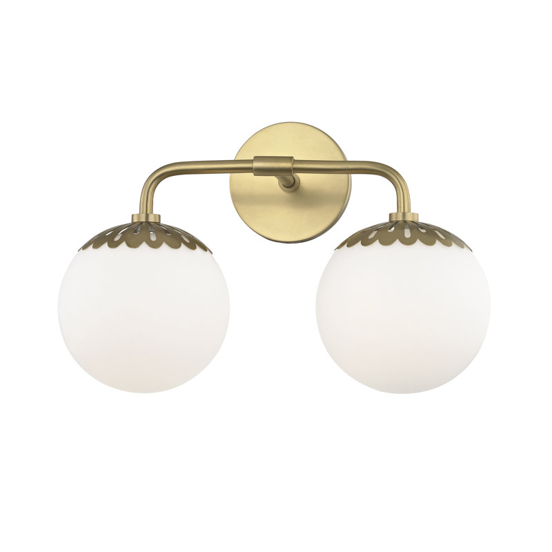 Éclairage pour meuble-lavabo 2 lumières Deniaud, Laiton vieilli