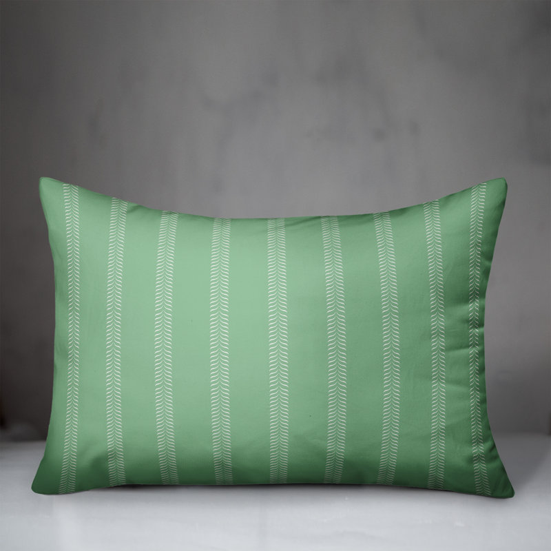  Coussin décoratif rayé intérieur / extérieur, Vert