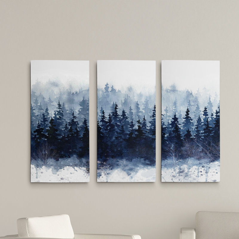 «A Premium Indigo Forest», reproduction d'art sur toile, H 40 po x l 60 po x p 1,5 po