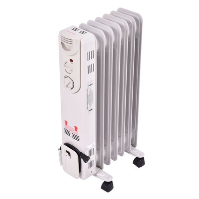 Costway 1500w Electric Oil Filled Radiator Space Heater 5-fin Thermostat Room Radiant -  EP22610