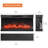 Winston Porter 3-Sided Glass 36 Inch Fireplace With 12 Colors