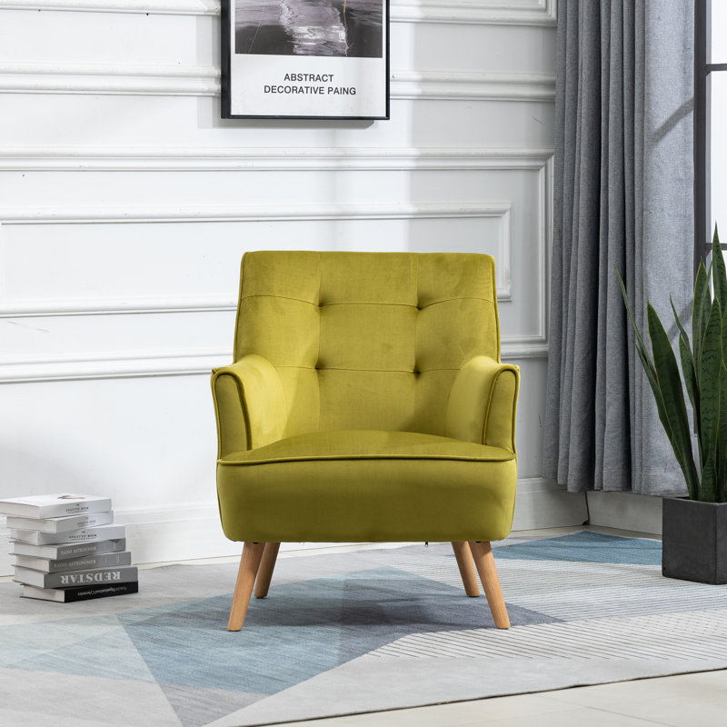Khanna Upholstered Armchair, Pistachio