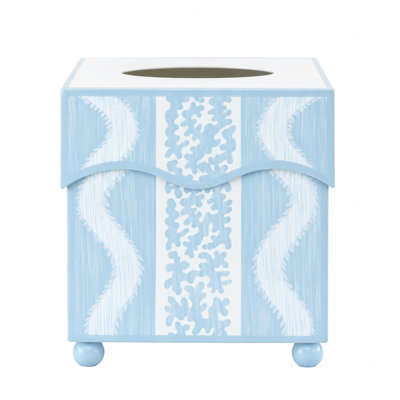 Blue Ikat Tissue Holder