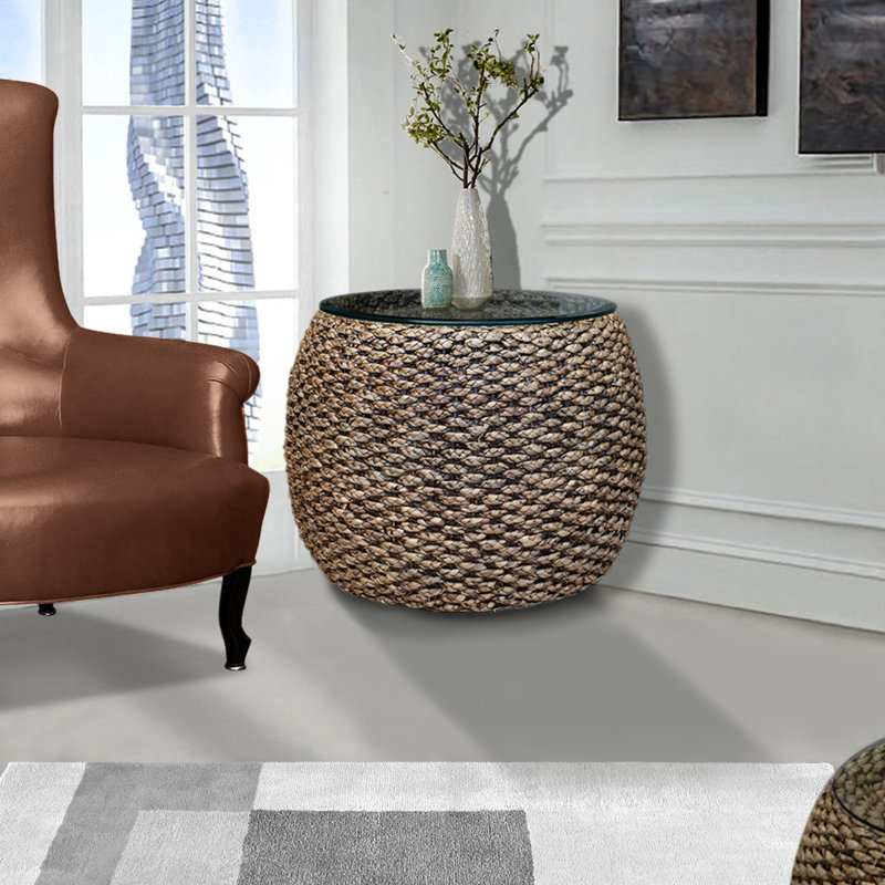 Onshuntay Seagrass End Table