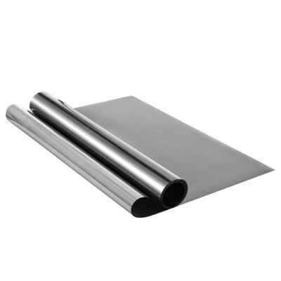 One Way Mirror Privacy Window Film Static Cling Daytime Tint Black-Silver