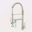 Robinet d'évier de cuisine à usage intensif de style commercial, robinets de cuisine à pré-rinçage à poignée simple, robinet de cuisine rétractable à grande arche