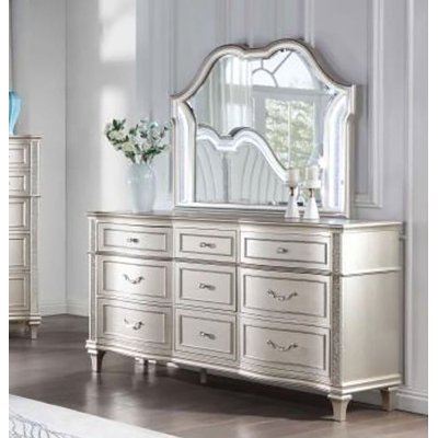 Commode 9 tiroirs avec miroir Dayvien