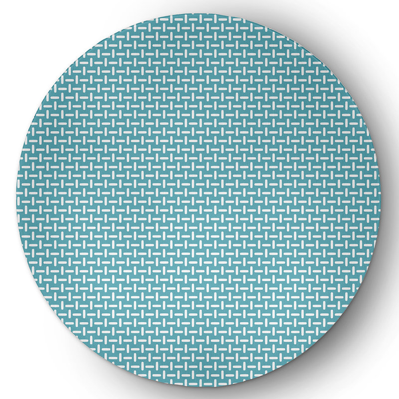 Chenille Geometric Indoor Rug, Round 5'