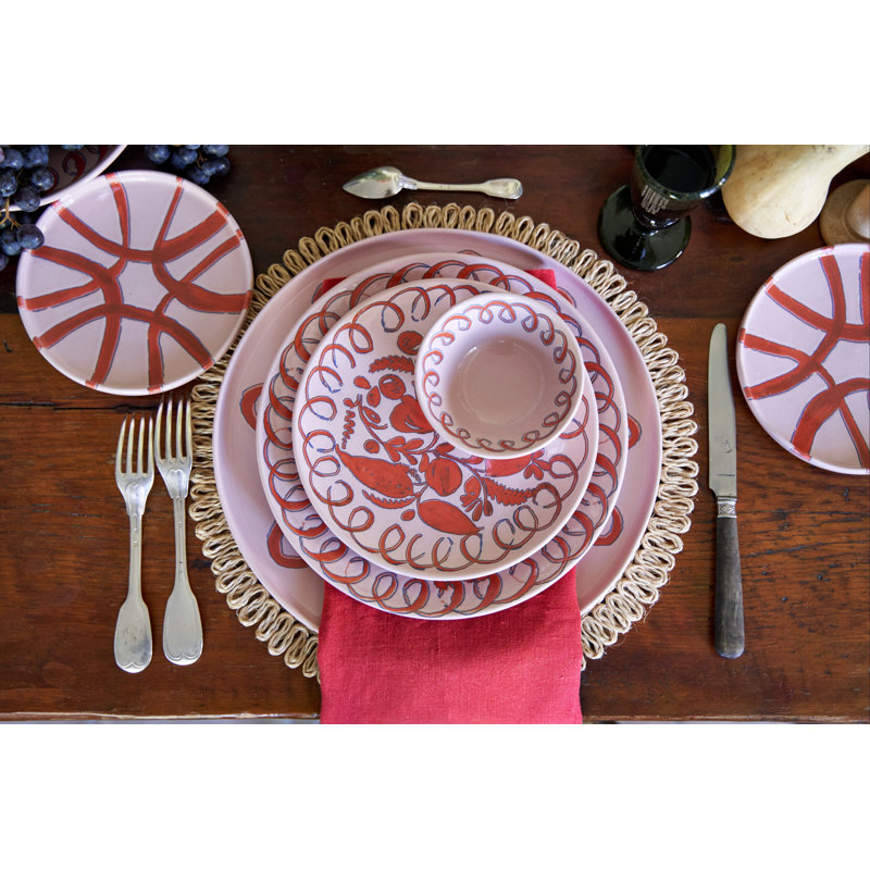 Amalfi Berry Bowl - Pink - 4.5", Pink