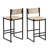 Et Of 2 Woven Bar Stools With Backrest Paper Rope Weave Dining Chairs For Kitchen Island-1185055077
