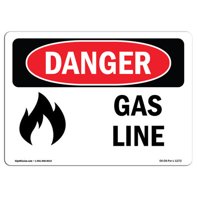 Enseigne gaz en aluminium 12 x 18