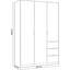 Alvieri 3 Door Manufactured Wood Wardrobe
