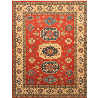 Jarred One-of-a-Kind 9' X 11'8" Wool Area Rug in Rust