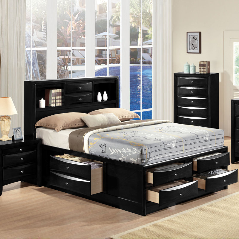Crowson Storage Platform Bed, Full, Black