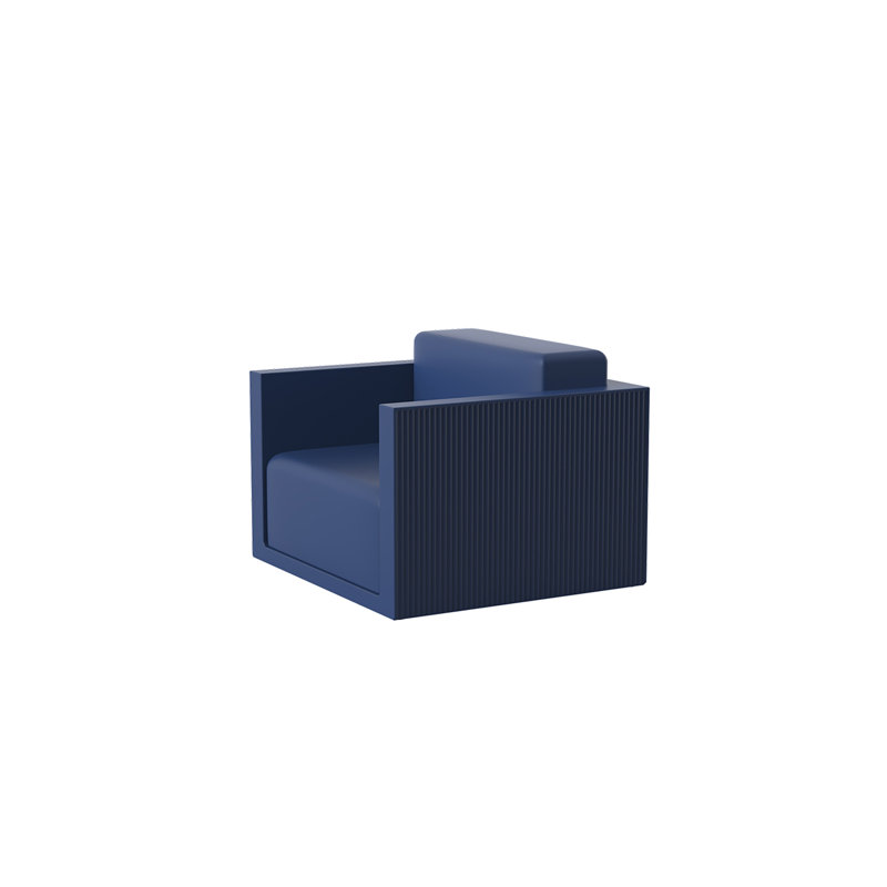 Chaise de patio avec coussins Gatsby, Bleu Notte
