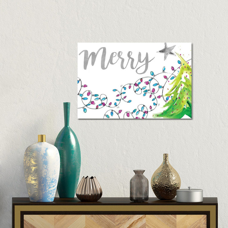 Merry With Lights by Patricia Pinto - Gallery-Wrapped Canvas Giclée on Canvas, No Frame, 30.48 cm H x 45.72 cm W