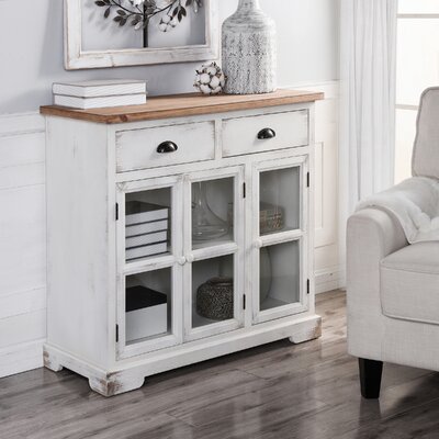 Marleigh Solid Wood 3 Door Accent Cabinet -  Rosalind Wheeler, 630738166BF5477A95AC01B532009FA8