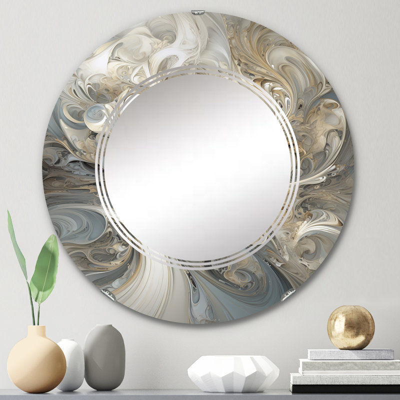 Dourous - Miroir mural moderne rond, 24 po x 24 po
