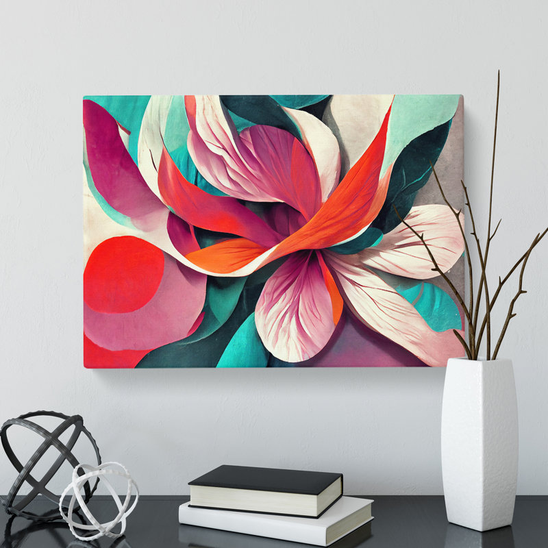 Artistic Flowers - Wrapped Canvas, 40cm H x 60cm W x 3cm D