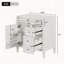 Meuble-lavabo de salle de bain de 30 po sans lavabo supérieur, armoire de rangement moderne avec 2 tiroirs et un tiroir rabattable (BASSIN INCLUS)-112605952