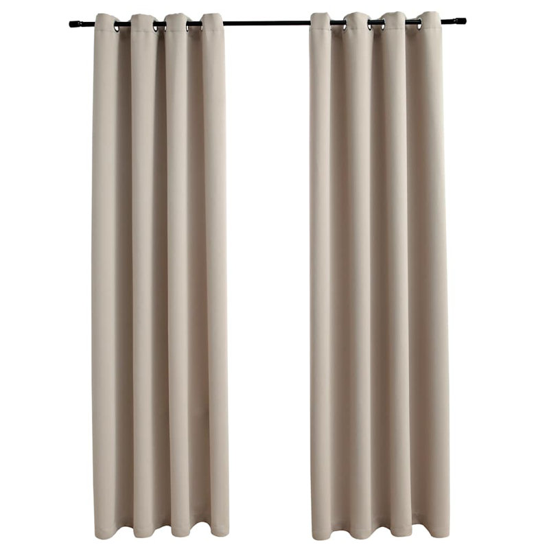 Rideaux occultant avec rideaux, L 54 po x L 63 po, Beige