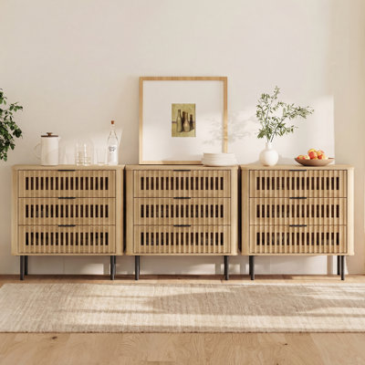 Buffet avec rangement 94,5 ", armoire de cuisine, chêne