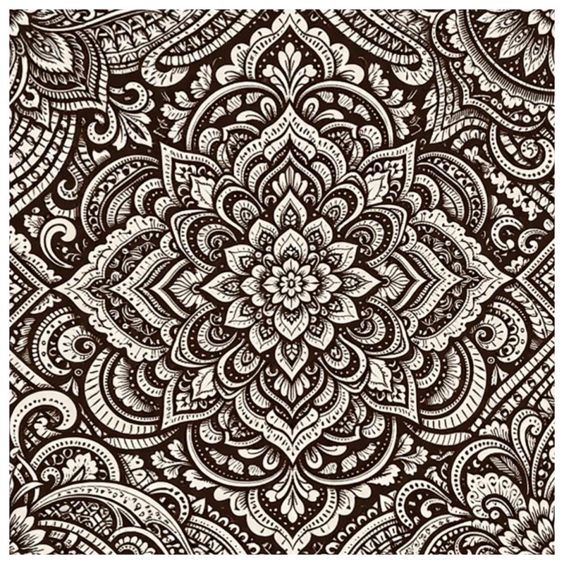 Rideaux de fenêtre complexes à motif mandala, voilages et voilages à motif mandala - 1 panneau, 50" x 80" - 1 Panel, Blockout