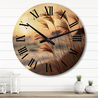 Tutbury Solid Wood Wall Clock