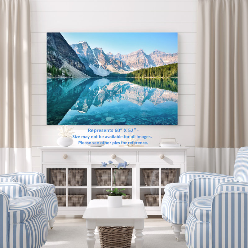 " Mountains, River, Snow, Reflection ", 48" H x 24" W x 1.5" D