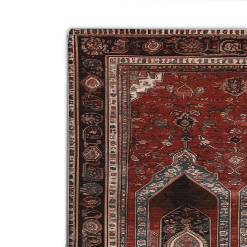 Tapis d'intérieur et d'extérieur brun Persian, Rectangle 4pi x 6 pi