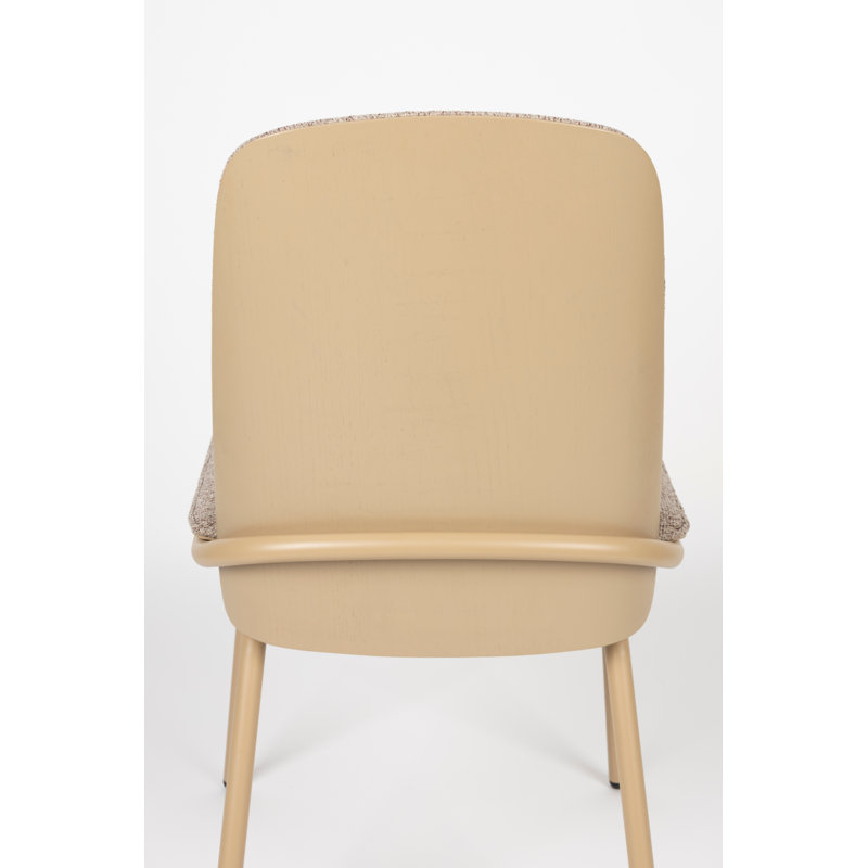 Clip Upholstered Dining Chair, Beige, Beige