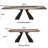 9-Piece Dining Set With 110.24'' Extendable Sintered Stone Table Top, 8 Upholstered Faux Leather Dining Chairs & Metal Base