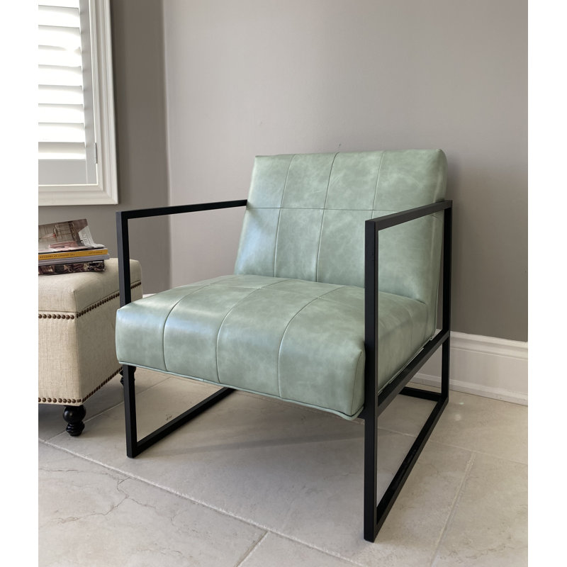 Chaise avec accoudoirs moderne Marilyn, Vert