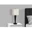 Lighting, ensemble de 2, lampe de table, port USB inclus, métal noir, abat-jour ivoire / crème, 24 po